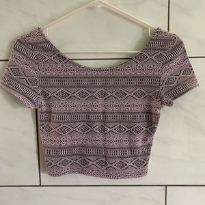 NWOT tribal print crop top